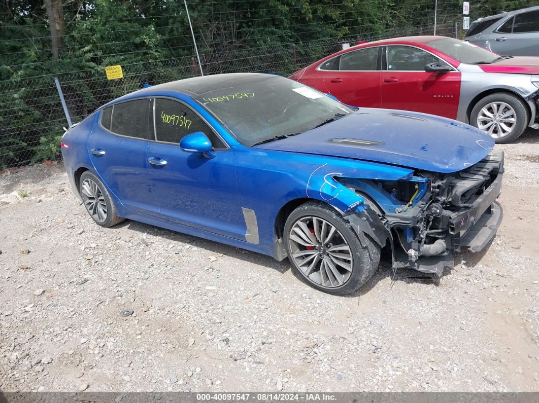 2018 KIA STINGER PREMIUM Blue  Gasoline KNAE25LA0J6033657 photo #1