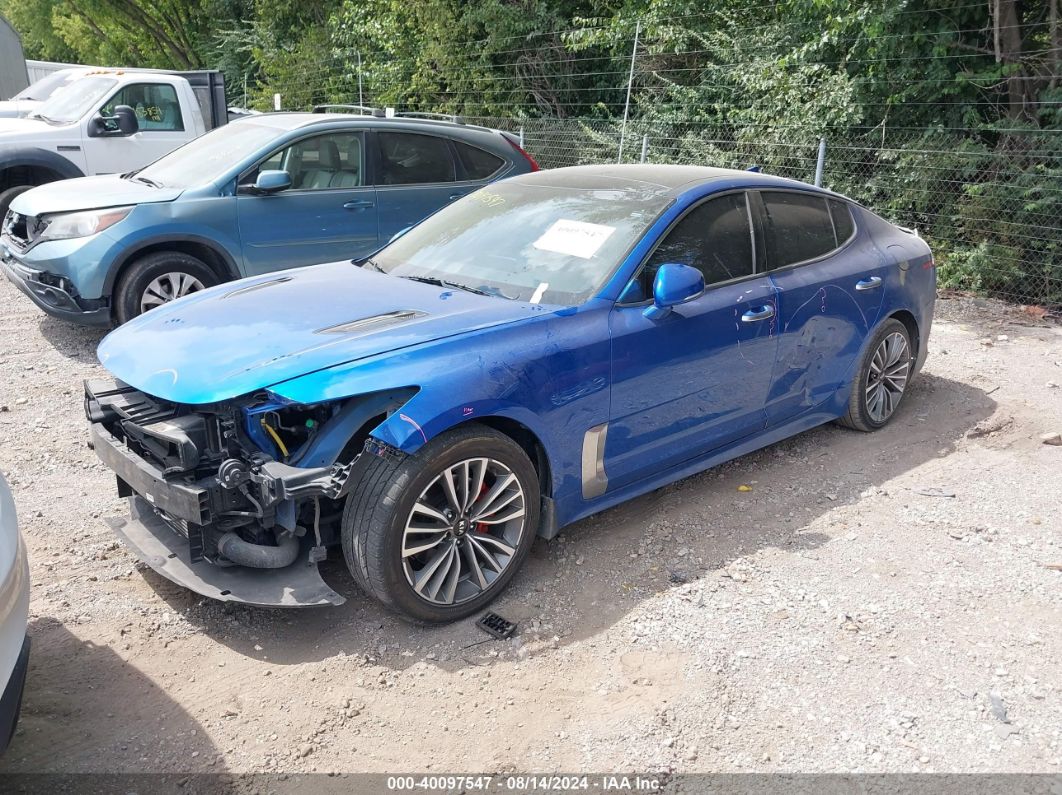 2018 KIA STINGER PREMIUM Blue  Gasoline KNAE25LA0J6033657 photo #3