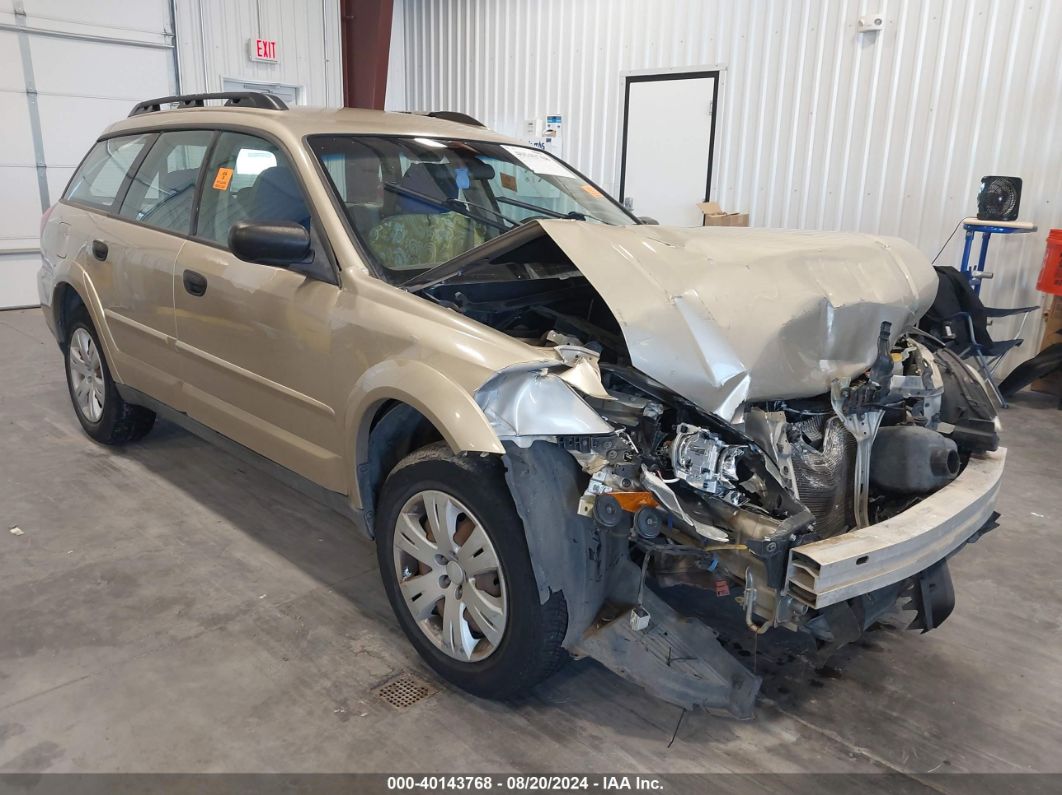 2008 SUBARU OUTBACK Gold  Gasoline 4S4BP60C287347510 photo #1