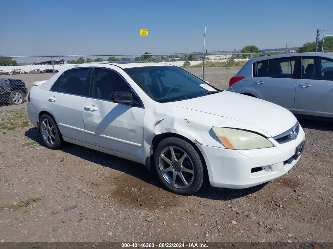 2007 HONDA ACCORD 3.0 EX White  Gasoline 1HGCM66567A001120 photo #1