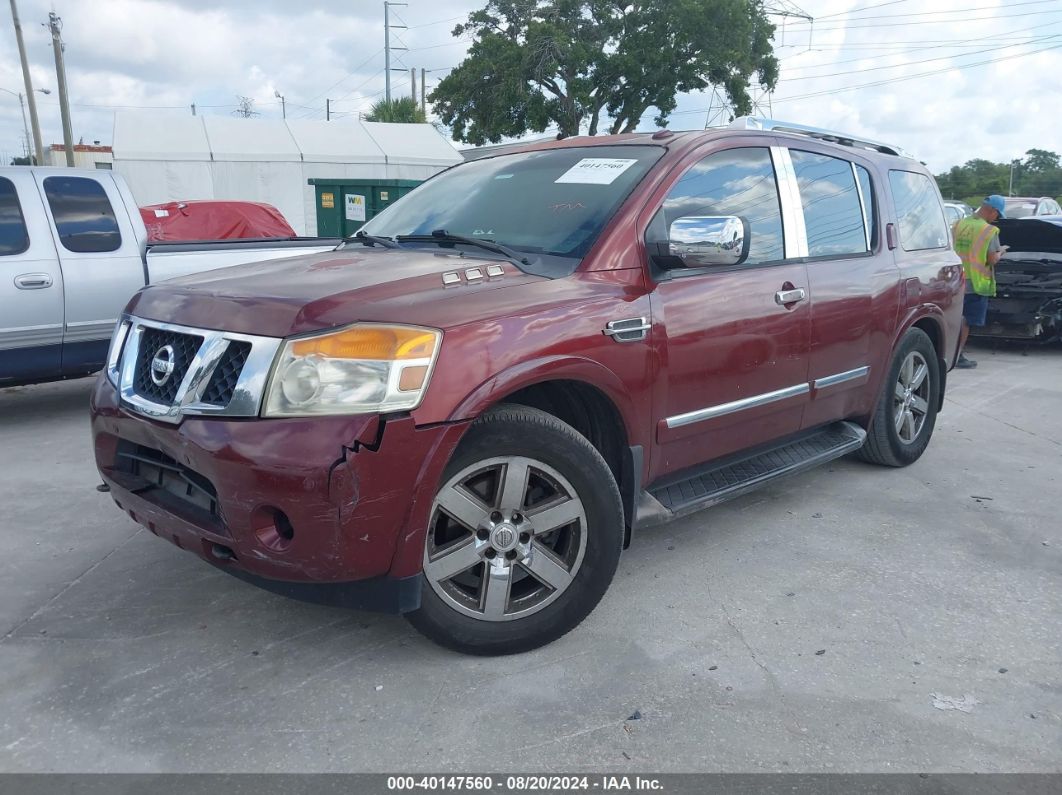 2010 NISSAN ARMADA PLATINUM Red  Flexible Fuel 5N1BA0NF3AN616455 photo #3