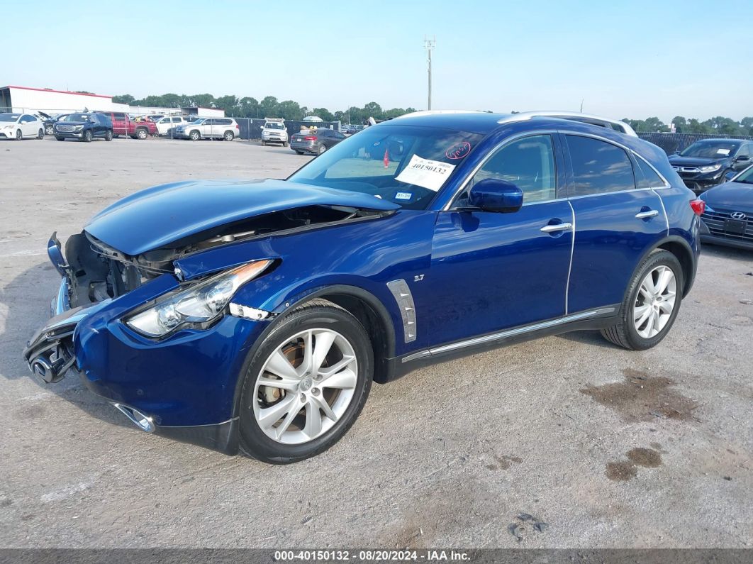 2015 INFINITI QX70 Blue  Gasoline JN8CS1MU9FM380939 photo #3