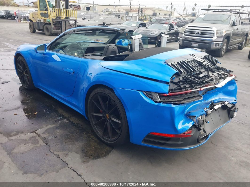 2022 PORSCHE 911 CARRERA 4 GTS CABRIOLET/CARRERA 4S CABRIOLET/CARRERA GTS CABRIOLET/CARRERA S CABRIOLET Blue  Gasoline WP0CB2A98NS245477 photo #4