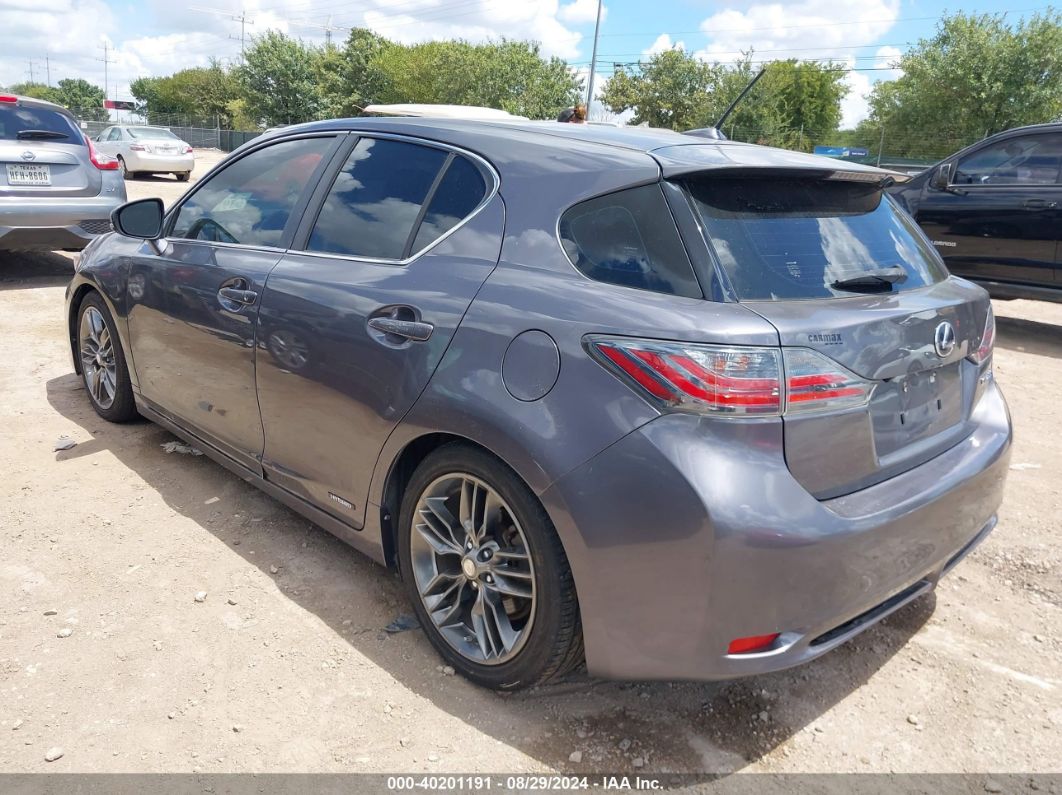 2012 LEXUS CT 200H PREMIUM Gray  Hybrid JTHKD5BH2C2051262 photo #4