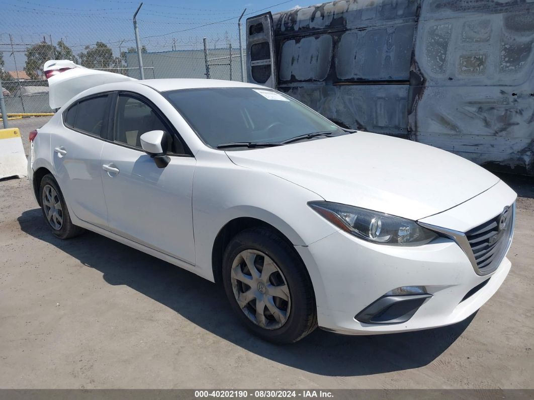 2015 MAZDA MAZDA3 I SPORT White  Gasoline 3MZBM1U71FM134352 photo #1