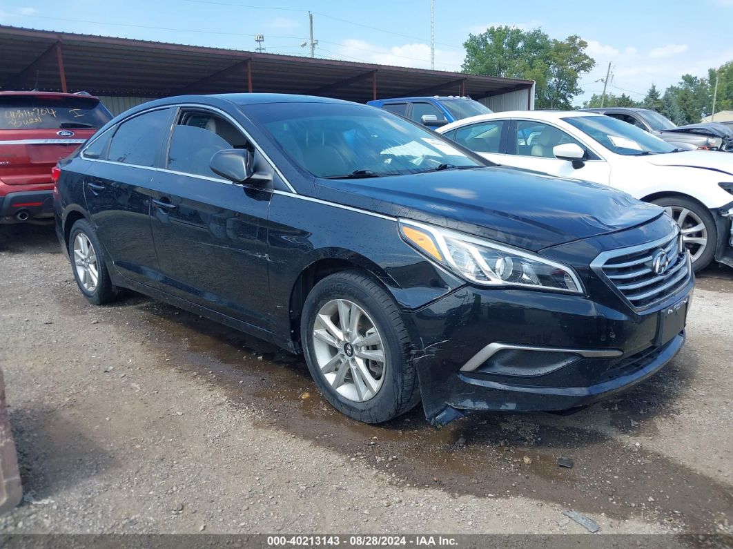 2017 HYUNDAI SONATA SE Black  Gasoline 5NPE24AF2HH515381 photo #1