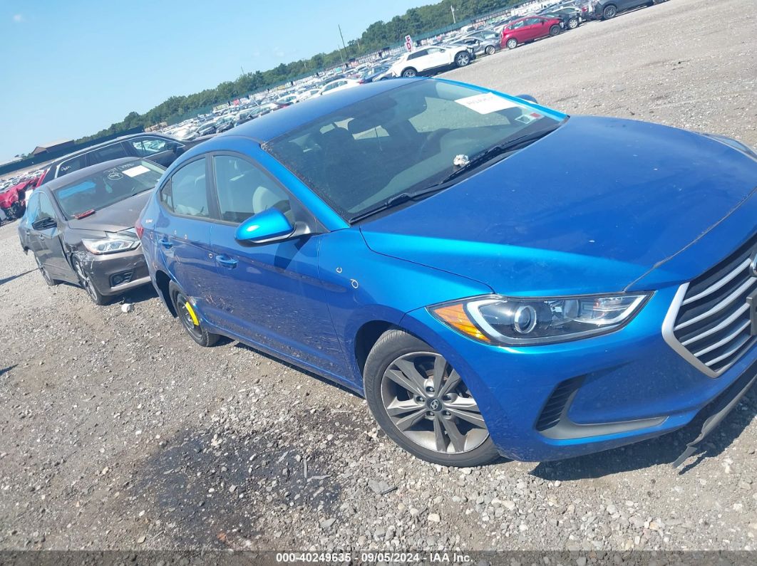 2018 HYUNDAI ELANTRA SEL Blue  Gasoline 5NPD84LF7JH271188 photo #1