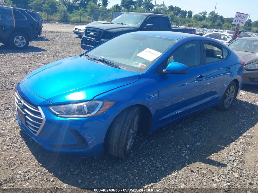 2018 HYUNDAI ELANTRA SEL Blue  Gasoline 5NPD84LF7JH271188 photo #3