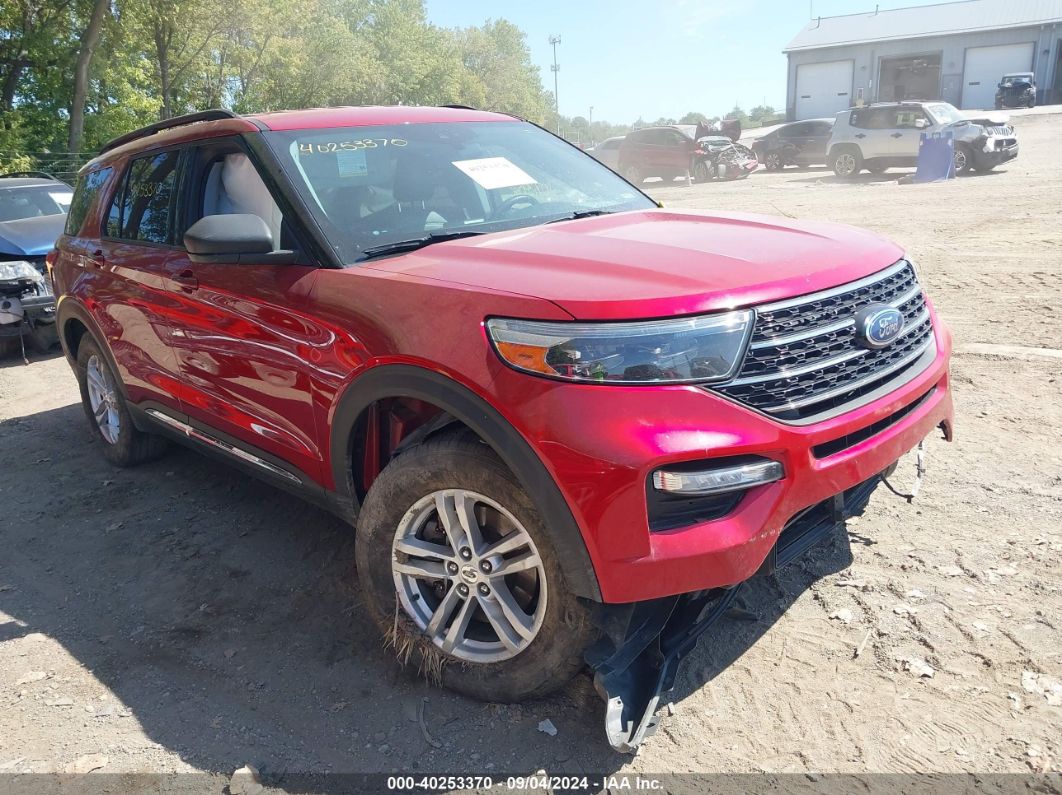 2020 FORD EXPLORER XLT Red  Gasoline 1FMSK8DH0LGC58074 photo #1