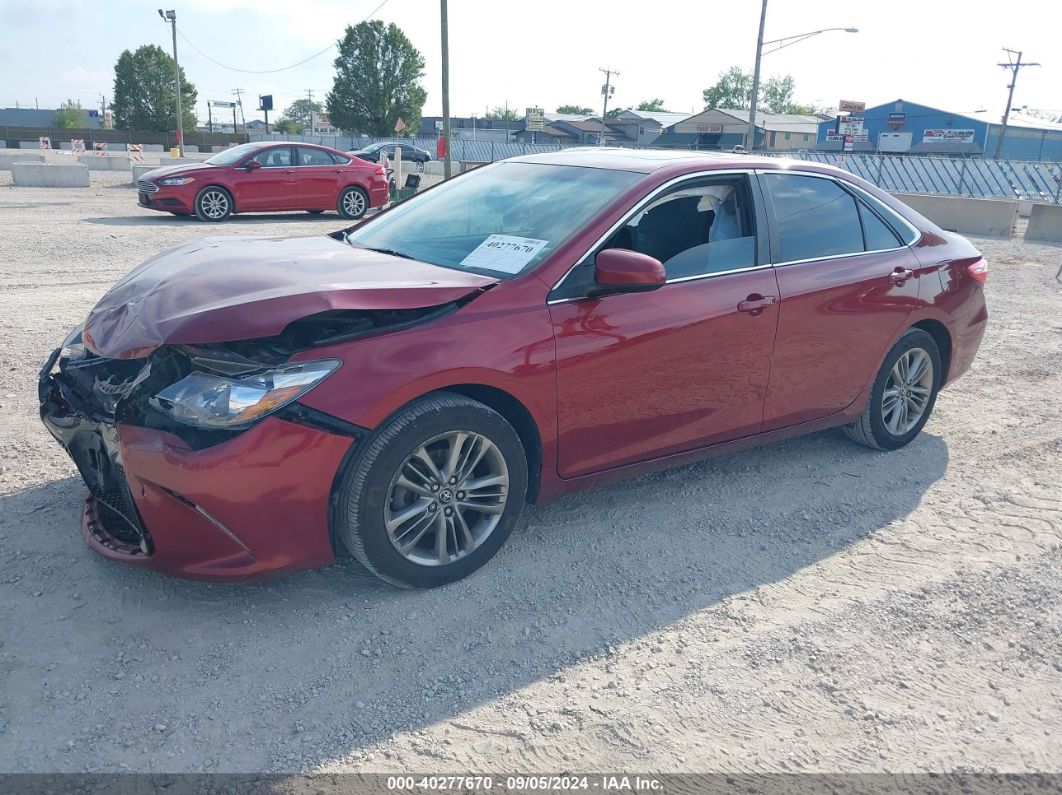 2017 TOYOTA CAMRY SE Red  Gasoline 4T1BF1FK1HU755583 photo #3