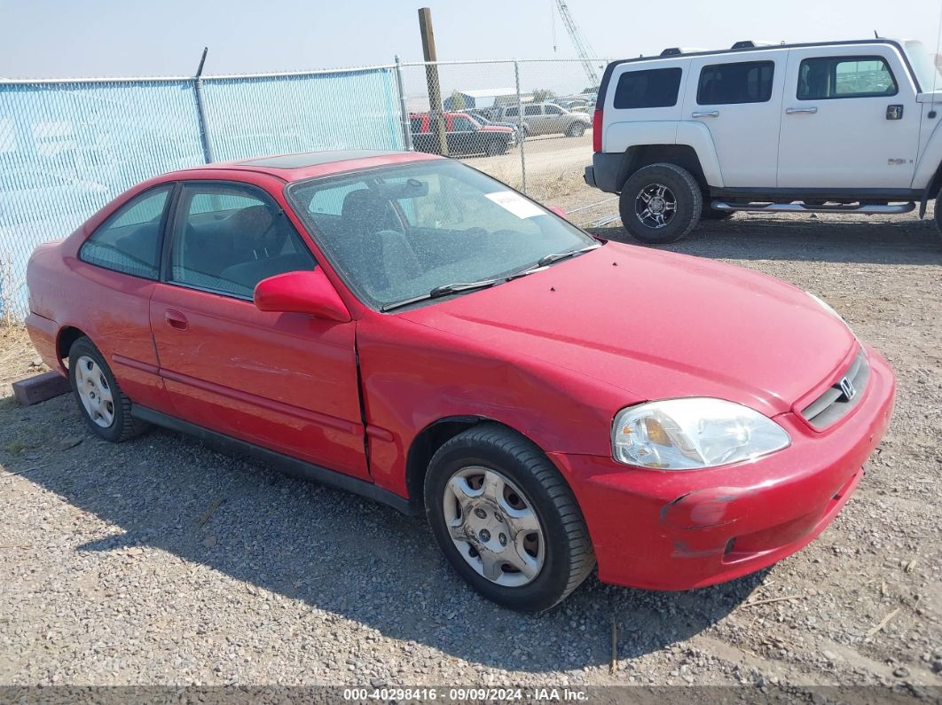 1999 HONDA CIVIC EX Red  Gasoline 1HGEJ8249XL028018 photo #1