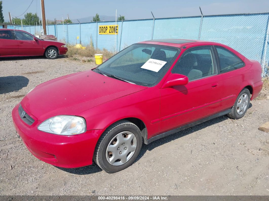 1999 HONDA CIVIC EX Red  Gasoline 1HGEJ8249XL028018 photo #3