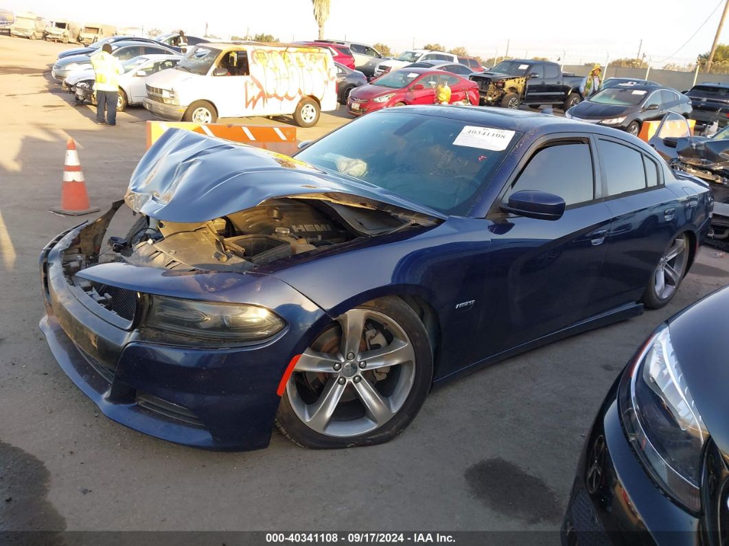 2015 DODGE CHARGER R/T Blue  Gasoline 2C3CDXCT7FH880770 photo #3