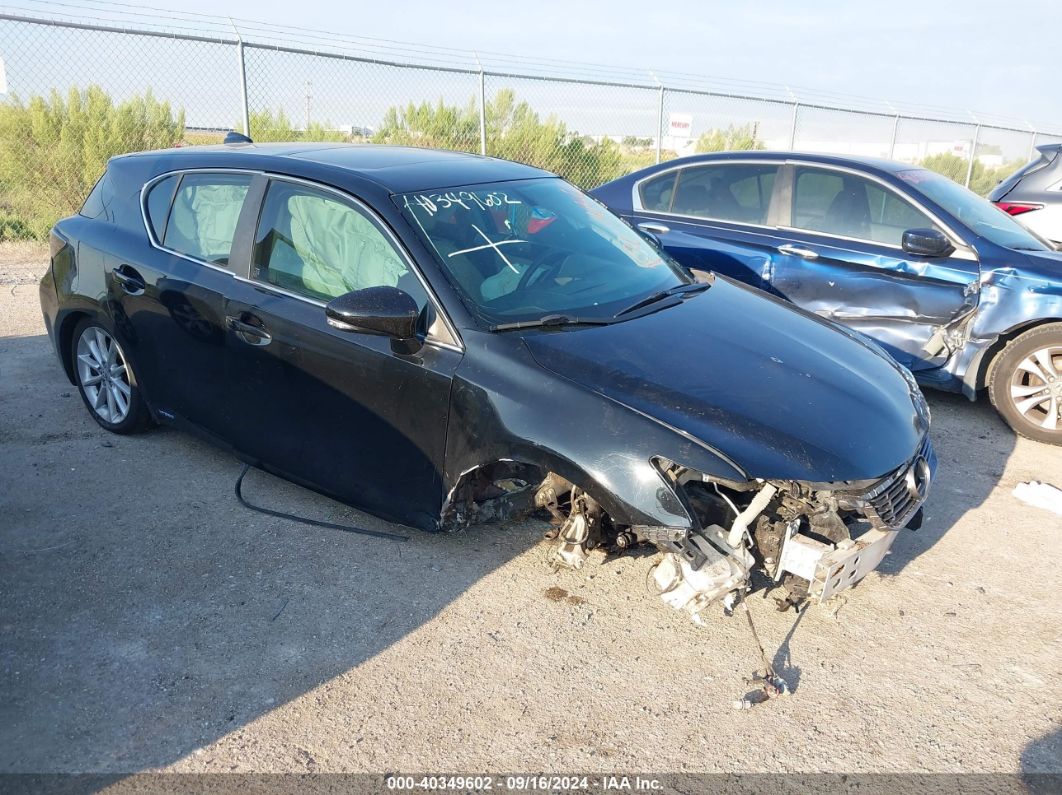 2012 LEXUS CT 200H PREMIUM Black  Hybrid JTHKD5BH0C2073888 photo #1