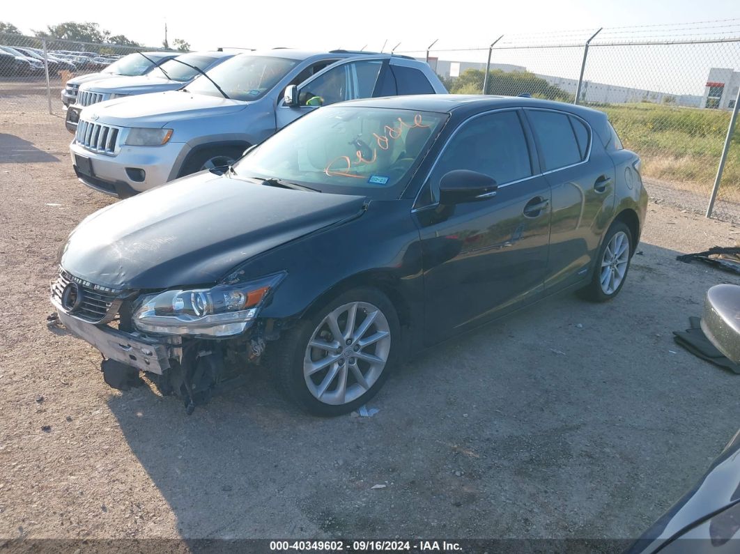 2012 LEXUS CT 200H PREMIUM Black  Hybrid JTHKD5BH0C2073888 photo #3