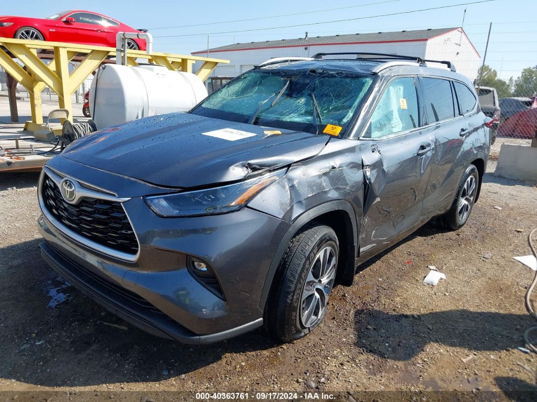 2022 TOYOTA HIGHLANDER XLE Gray  Gasoline 5TDGZRBHXNS591888 photo #3