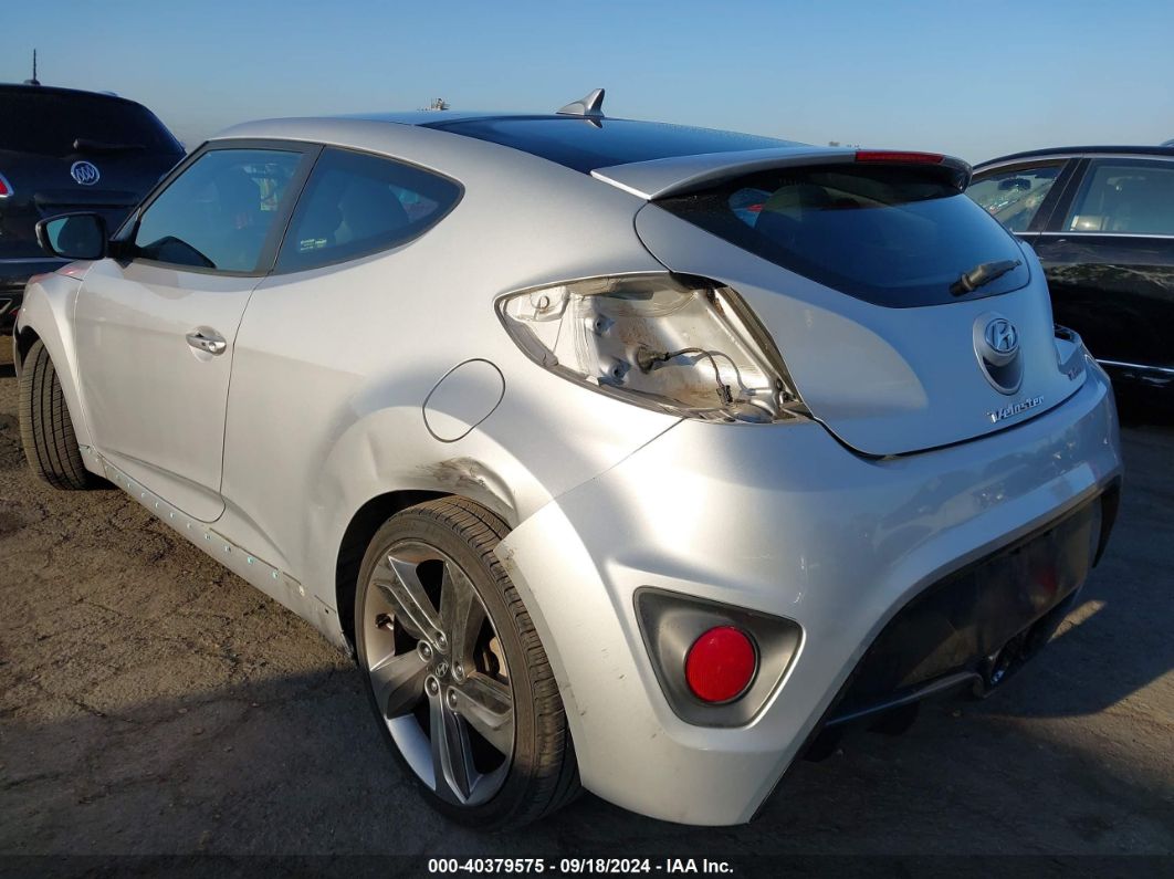 2013 HYUNDAI VELOSTER TURBO W/BLACK Silver  Gasoline KMHTC6AE8DU152555 photo #4