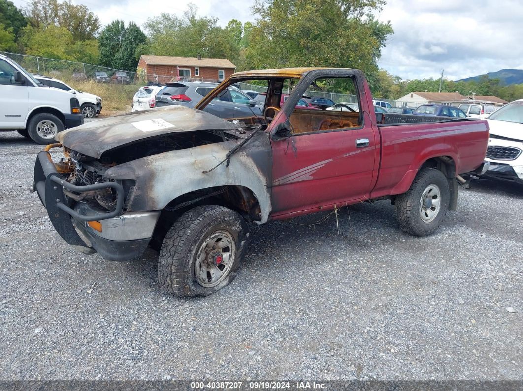 1994 TOYOTA PICKUP 1/2 TON SHORT WHLBSE DX Red  Gasoline 4TARN01P2RZ307890 photo #3