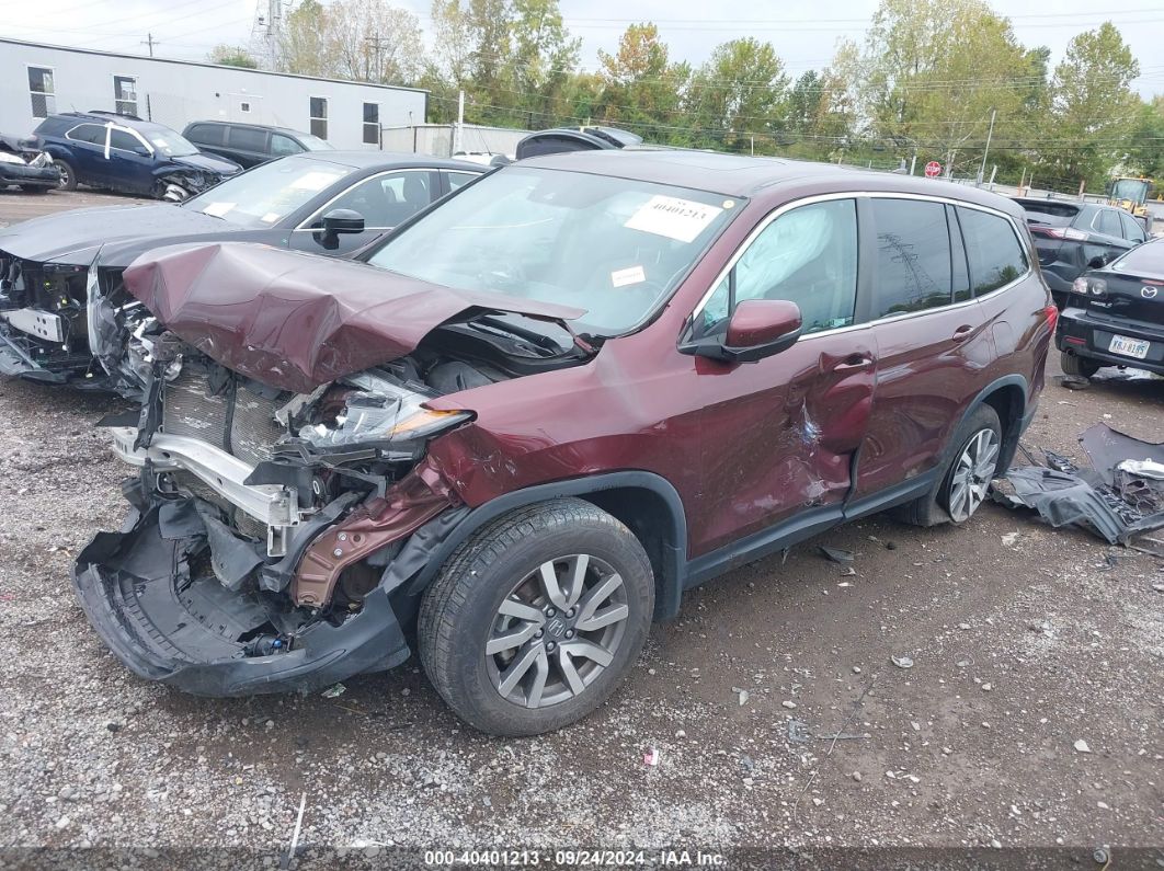 2019 HONDA PILOT EX-L Burgundy  Gasoline 5FNYF6H5XKB010107 photo #3