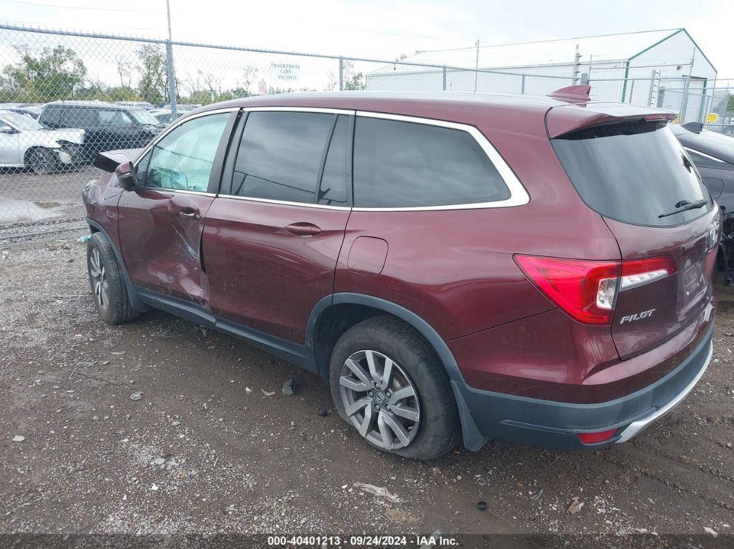 2019 HONDA PILOT EX-L Burgundy  Gasoline 5FNYF6H5XKB010107 photo #4