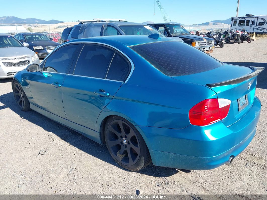 2007 BMW 335I Turquoise  Gasoline WBAVB73577VF53225 photo #4