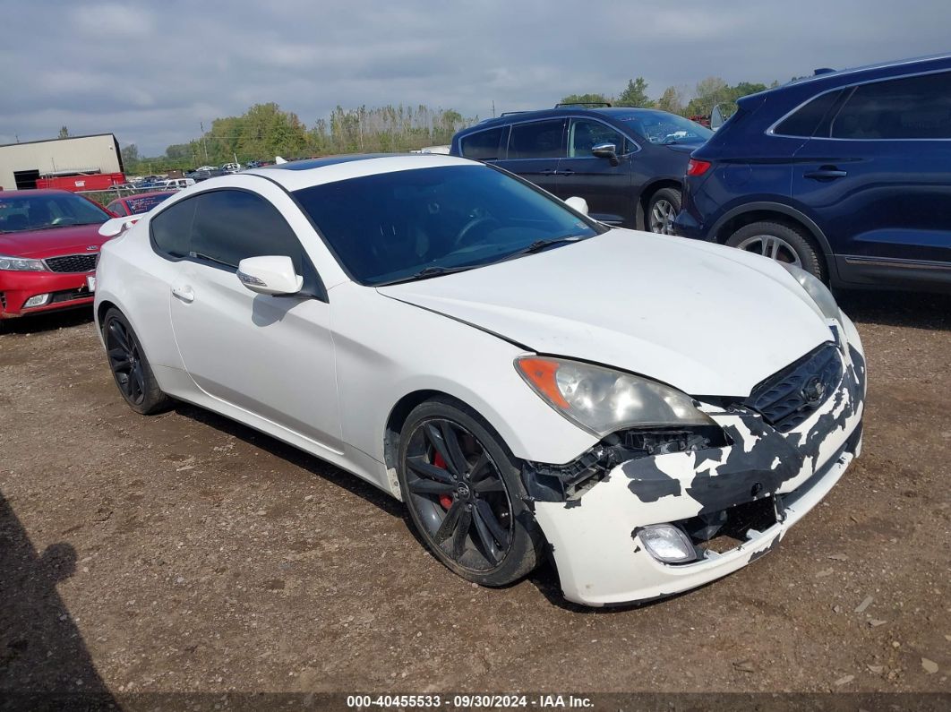 2011 HYUNDAI GENESIS 3.8 TRACK White  gas KMHHU6KH4BU046435 photo #1