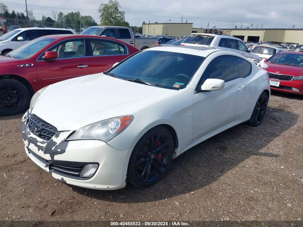 2011 HYUNDAI GENESIS 3.8 TRACK White  gas KMHHU6KH4BU046435 photo #3