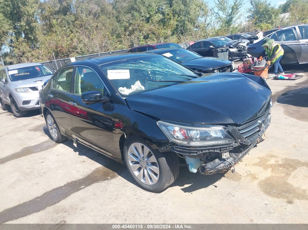 2013 HONDA ACCORD EX-L Black  Gasoline 1HGCR2F8XDA132776 photo #1