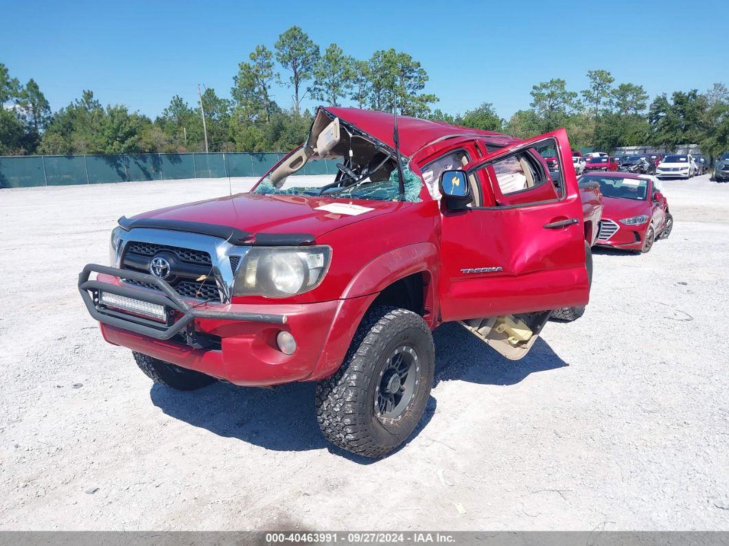 2011 TOYOTA TACOMA DOUBLE CAB PRERUNNER Red  Gasoline 5TFJU4GN6BX001696 photo #3