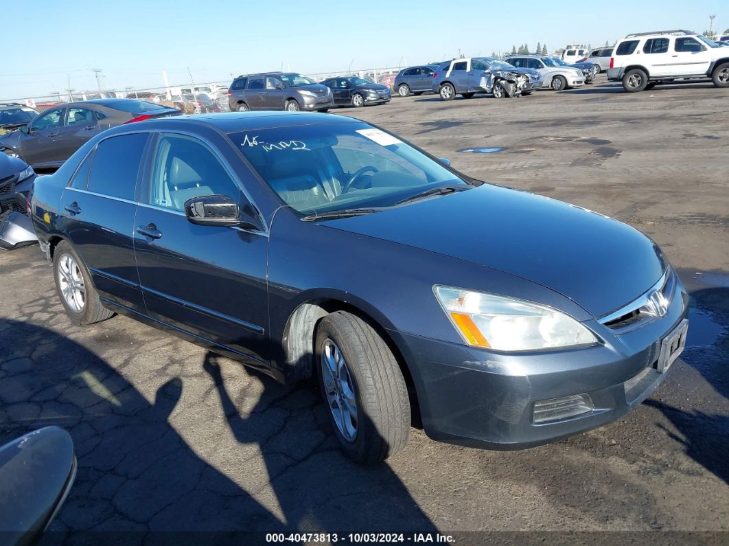 2007 HONDA ACCORD 2.4 EX Gray  Gasoline 1HGCM56897A195842 photo #1