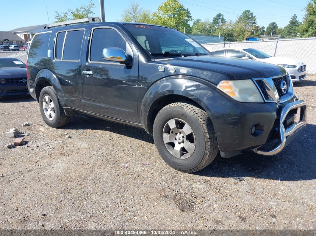 2009 NISSAN PATHFINDER S Black  Gasoline 5N1AR18U09C611709 photo #1