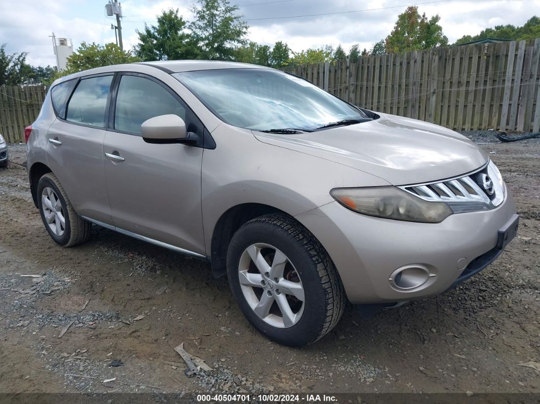 2009 NISSAN MURANO S Champagne  Gasoline JN8AZ18W39W124870 photo #1