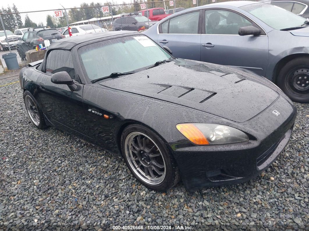 2001 HONDA S2000 Black  Gasoline JHMAP11471T009459 photo #1