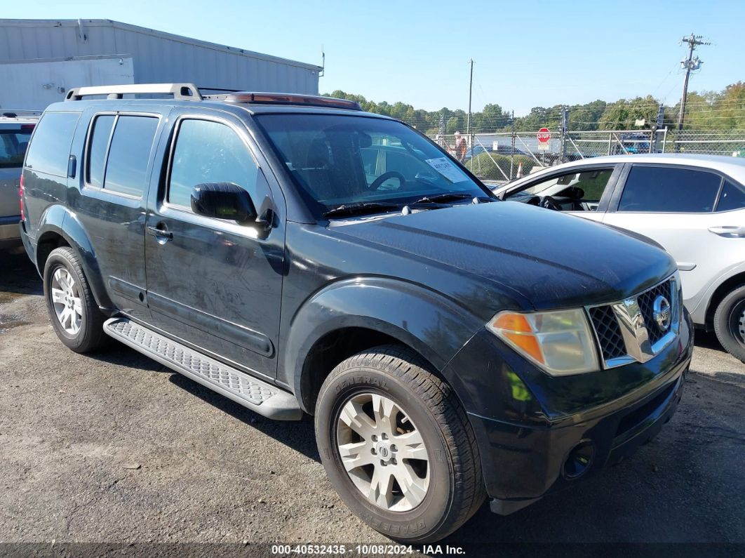 2007 NISSAN PATHFINDER LE Black  Gasoline 5N1AR18WX7C643100 photo #1