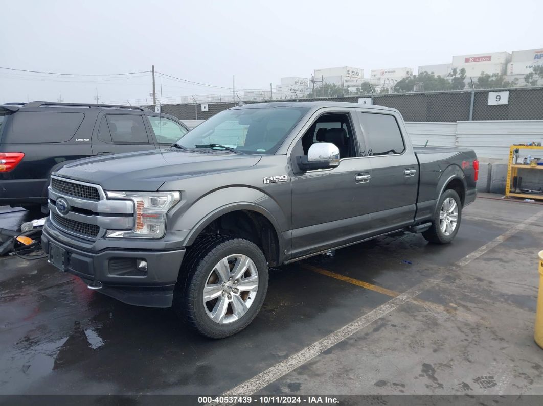 2018 FORD F-150 PLATINUM Gray  Gasoline 1FTFW1E57JFE10294 photo #3