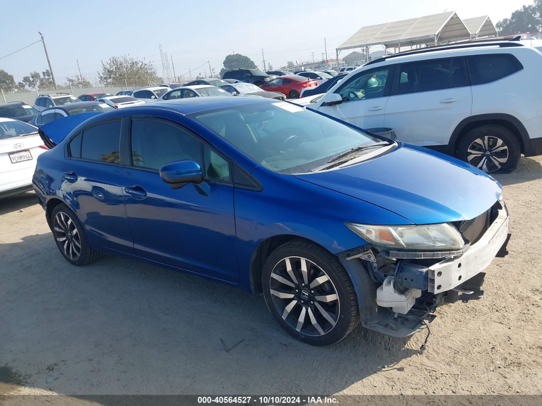 2015 HONDA CIVIC EX-L Blue  gas 19XFB2F93FE216141 photo #1