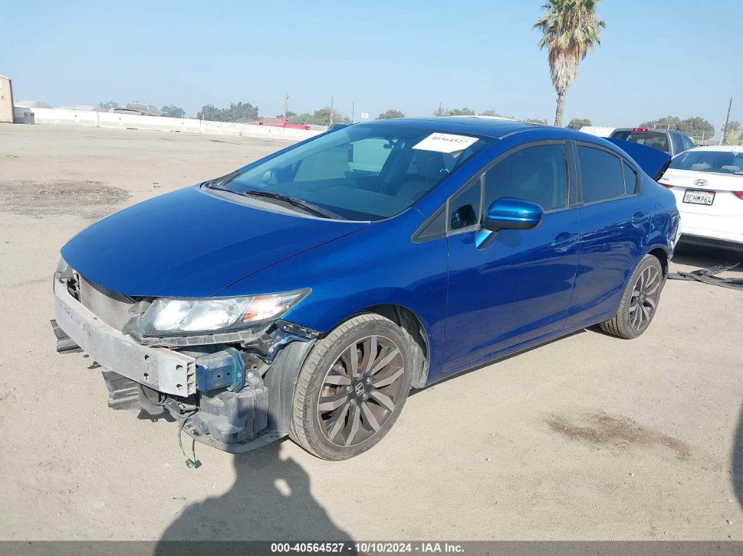 2015 HONDA CIVIC EX-L Blue  gas 19XFB2F93FE216141 photo #3