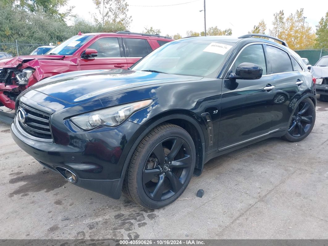 2015 INFINITI QX70 Black  Gasoline JN8CS1MW7FM483102 photo #3