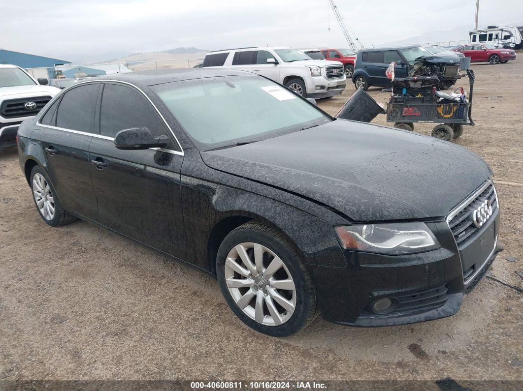 2012 AUDI A4 2.0T PREMIUM Black  Gasoline WAUBFAFLXCN005676 photo #1