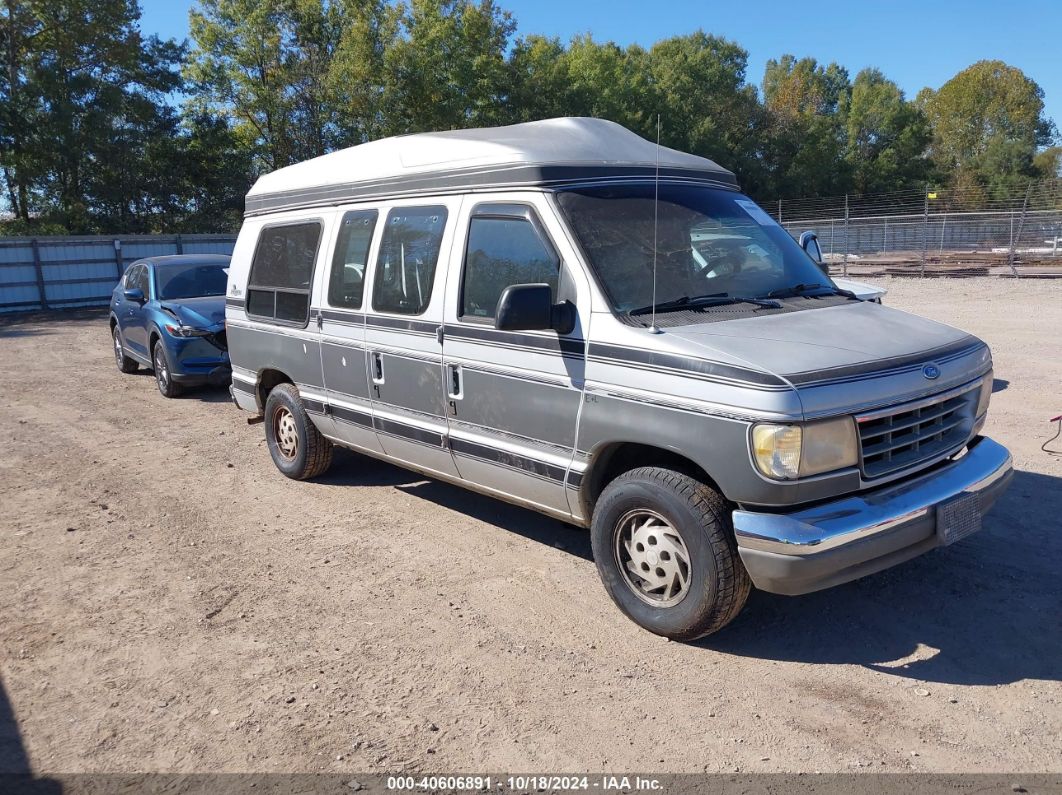 1992 FORD ECONOLINE E150 VAN Gray  Gasoline 1FDEE14H9NHB40551 photo #1