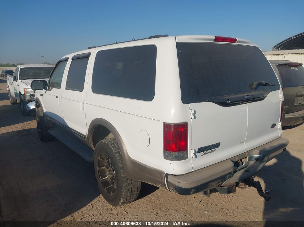 2002 FORD EXCURSION LIMITED White  Diesel 1FMSU43FX2EC54403 photo #4