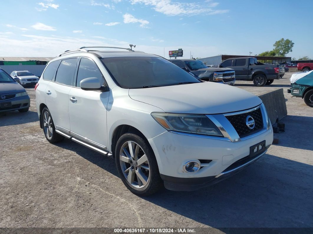 2014 NISSAN PATHFINDER PLATINUM White  Gasoline 5N1AR2MN5EC636720 photo #1