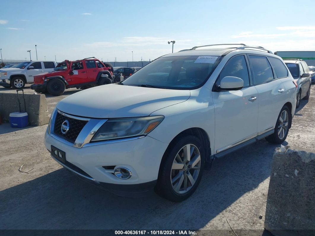 2014 NISSAN PATHFINDER PLATINUM White  Gasoline 5N1AR2MN5EC636720 photo #3