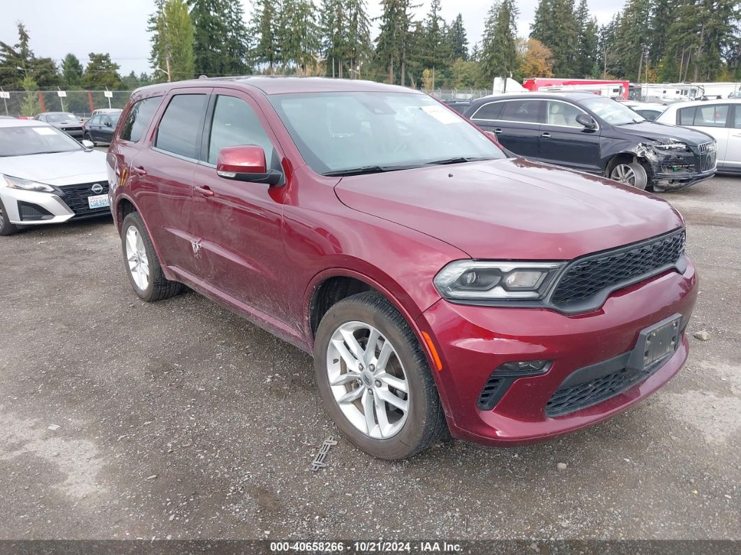 2022 DODGE DURANGO GT PLUS AWD Red  Flexible Fuel 1C4RDJDG5NC136221 photo #1