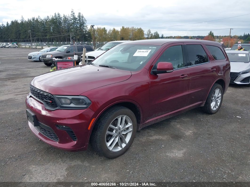 2022 DODGE DURANGO GT PLUS AWD Red  Flexible Fuel 1C4RDJDG5NC136221 photo #3