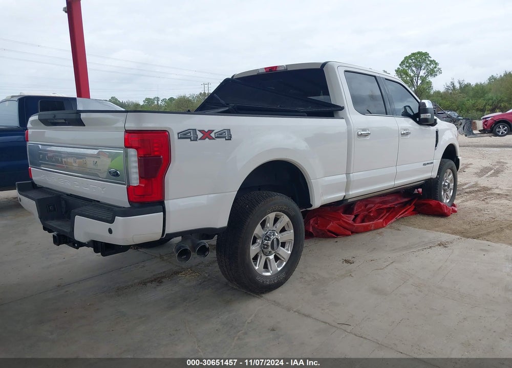 2019 FORD F-250 PLATINUM VIN: 1FT7W2BT4KED80191