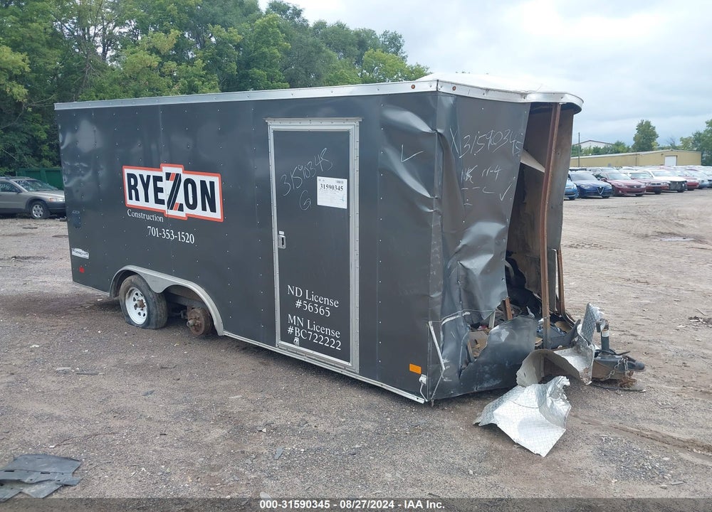 2017 HAUL MARK IND 16' ENCLOSED VIN: 575GB162XHH341538