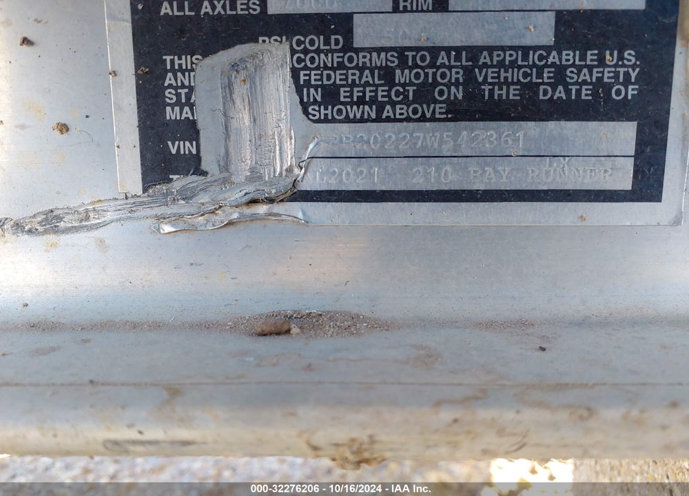 2007 CAROLINA SKIFF OTHER VIN: EKH0B025B707