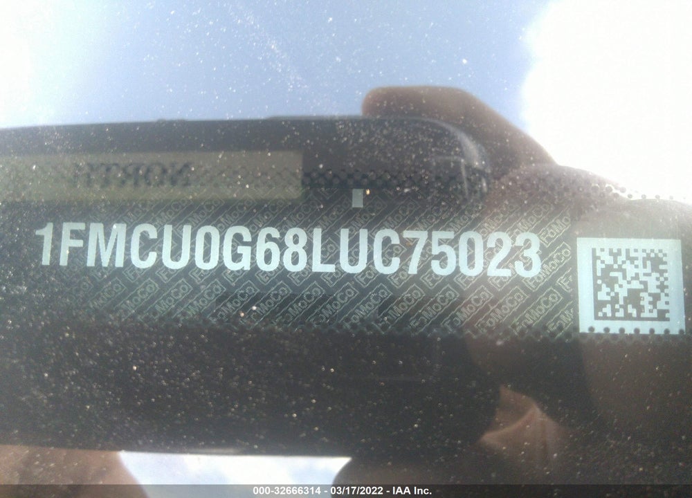 2020 FORD ESCAPE SE VIN: 1FMCU0G68LUC75023
