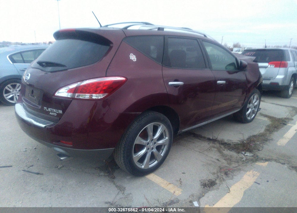 2012 NISSAN MURANO LE VIN: JN8AZ1MW6CW201504